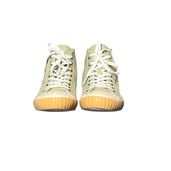 J Crew Hi-Top Canvas Lace-up Sneaker Women’s Sz 8 Pistachio Basketball Skater - Picture 2 of 5
